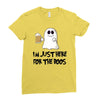 i'm just here for the boos Ladies Fitted T-Shirt