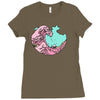 japanese pastel kawaii anime meme surf beach wave Ladies Fitted T-Shirt