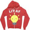 lit af kawaii light bulb Zipper Hoodie