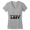 ask me why i'm lazy sloth Women's V-Neck T-Shirt
