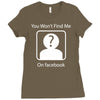 you won't find me on facebook geeky Ladies Fitted T-Shirt