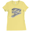 some game involving falling blocks in the style of m.c. escher Ladies Fitted T-Shirt