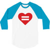 Equality Heart 3/4 Sleeve Shirt