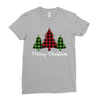 lumberjack tree merry christmas Ladies Fitted T-Shirt