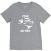 fear no fish bone skeleton V-Neck Tee
