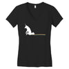 unicorn scooting on the floor Women's V-Neck T-Shirt