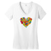 color flower Women's V-Neck T-Shirt