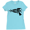 sci fi t shirt 3xl science darwin funny nasa evolution atheism cool te Ladies Fitted T-Shirt