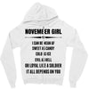 Super November Girl Zipper Hoodie