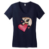 bunny rabbit love Women's V-Neck T-Shirt