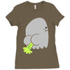fart ghost Ladies Fitted T-Shirt
