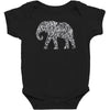 elephant filled pattern cool Baby Bodysuit