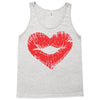 lip print heart Tank Top