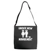 under new management stag night wedding mens Adjustable Strap Totes