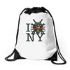 i (turtle) ny Drawstring Bags