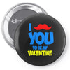moustache you to be my valentine Pin-back button