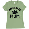 pekingese mum Ladies Fitted T-Shirt