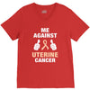 Me Against Uterine Cancer V-Neck Tee