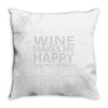 wine makes me happy you, not so much Throw Pillow