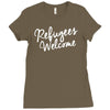 refugees welcome Ladies Fitted T-Shirt
