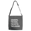 grandpa the man the myth the legend Adjustable Strap Totes