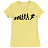 evolution of a rugby player t shirt top all black mens Ladies Fitted T-Shirt