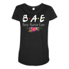 Bae Best Auntie Ever Friends Tv Show Parody Maternity Scoop Neck T-shirt