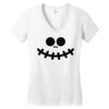 pumpkin funny face Women's V-Neck T-Shirt
