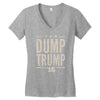 dump trump Women's V-Neck T-Shirt