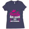 Queens Are Born in September Ladies Fitted T-Shirt