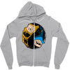 fire and ice Zipper Hoodie