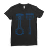 sketch of piston Ladies Fitted T-Shirt