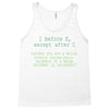 i before e grammar rule Tank Top