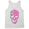 two coloured patterned skull   mens funny Tank Top