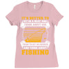 Sit In Church And Think About Fishing Ladies Fitted T-Shirt