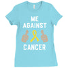 Me Against Cancer Ladies Fitted T-Shirt