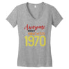 awesome since november 1970 Women's V-Neck T-Shirt