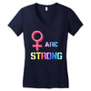 Women's March We are Strong Women's V-Neck T-Shirt