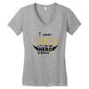 I Wear Gold For My Hero In Haven Women's V-Neck T-Shirt