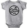 mountain bold (for light) Baby Bodysuit