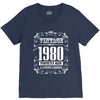 vintage made in 1980 perfectly aged a living legend V-Neck Tee