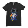who loves golden retriever. Ladies Fitted T-Shirt