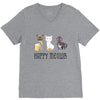 happy meowr V-Neck Tee