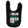 i wear emerald green for liver cancer awareness Baby Bibs