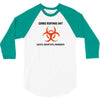 zombie response unit t shirt funny dead brains s 3xl 3/4 Sleeve Shirt