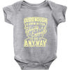 old enough young enough Baby Onesie