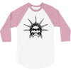 evil skull face 3/4 Sleeve Shirt