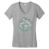 angry bulldog Women's V-Neck T-Shirt