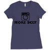 people shoot Ladies Fitted T-Shirt