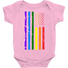 rainbow american flag Baby Onesie